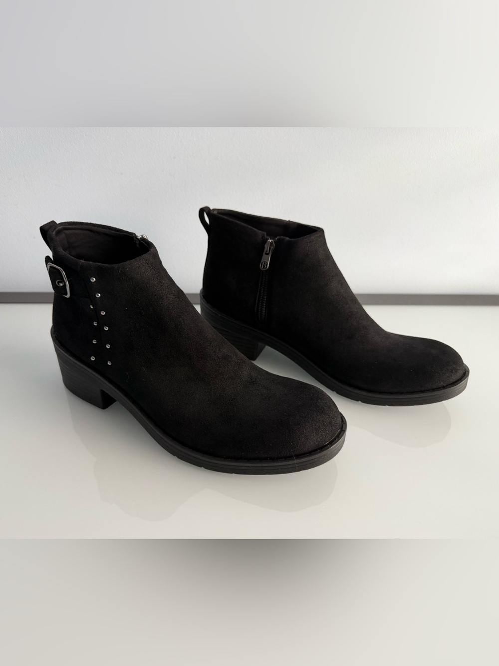 BZees For Lifestride Womens Black Other Half Ankle Boots Size 10W